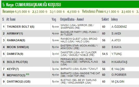 1996 Cumhurbaşkanlığı Koşusu Sonuçları