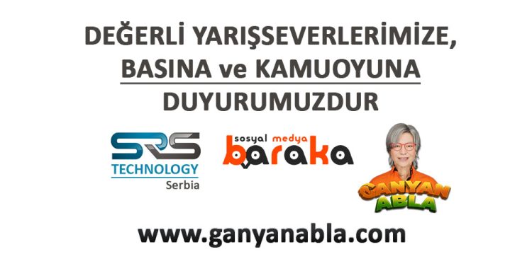 Değerli Yarışseverlerimize, Basına ve Kamuoyuna Duyurumuzdur.